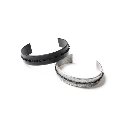 859ACU8-SV Silver / Manifesto Silver Bangle